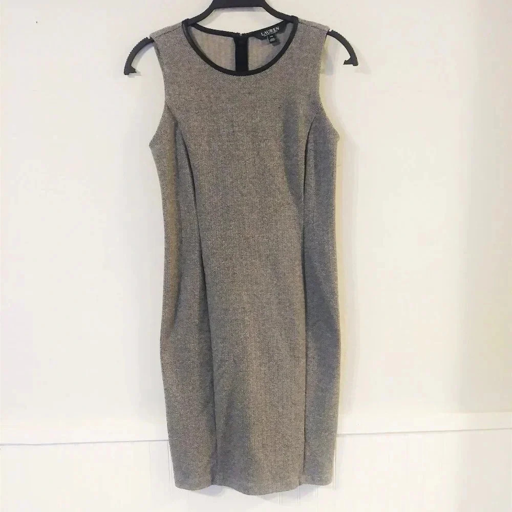 Lauren Ralph‎ Lauren Gray Sheath Dress PS